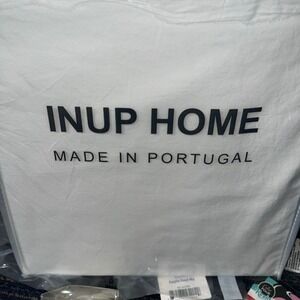 INUP Home King Sheet Set Washed Cotton Percale 200TC Made in Portugal New‎